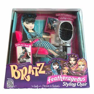NEW Bratz Featherageous Hair Styling Chair Play Set Salon Original Box MGA